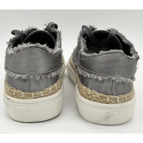 Womens Sneakers size 10, Liliana, satin material with twine edging - Picture 4 of 10